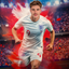 The Three Lions Striker man portrait