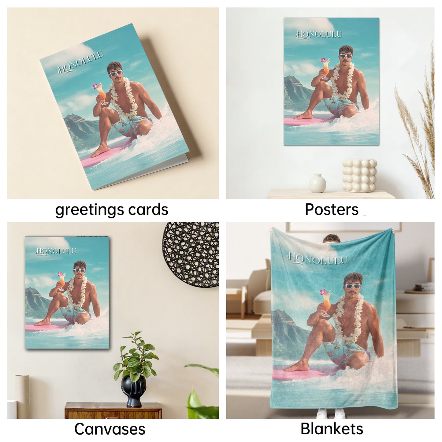 The Vintage Travel Poster man portrait