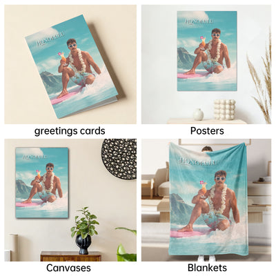 The Vintage Travel Poster man portrait