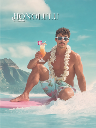 The Vintage Travel Poster man portrait