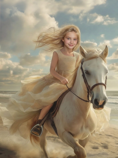 The Coastal Equestrian girl portrait