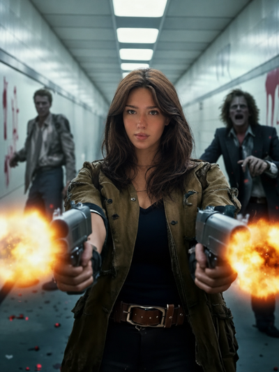 The Zombie Hunter woman portrait