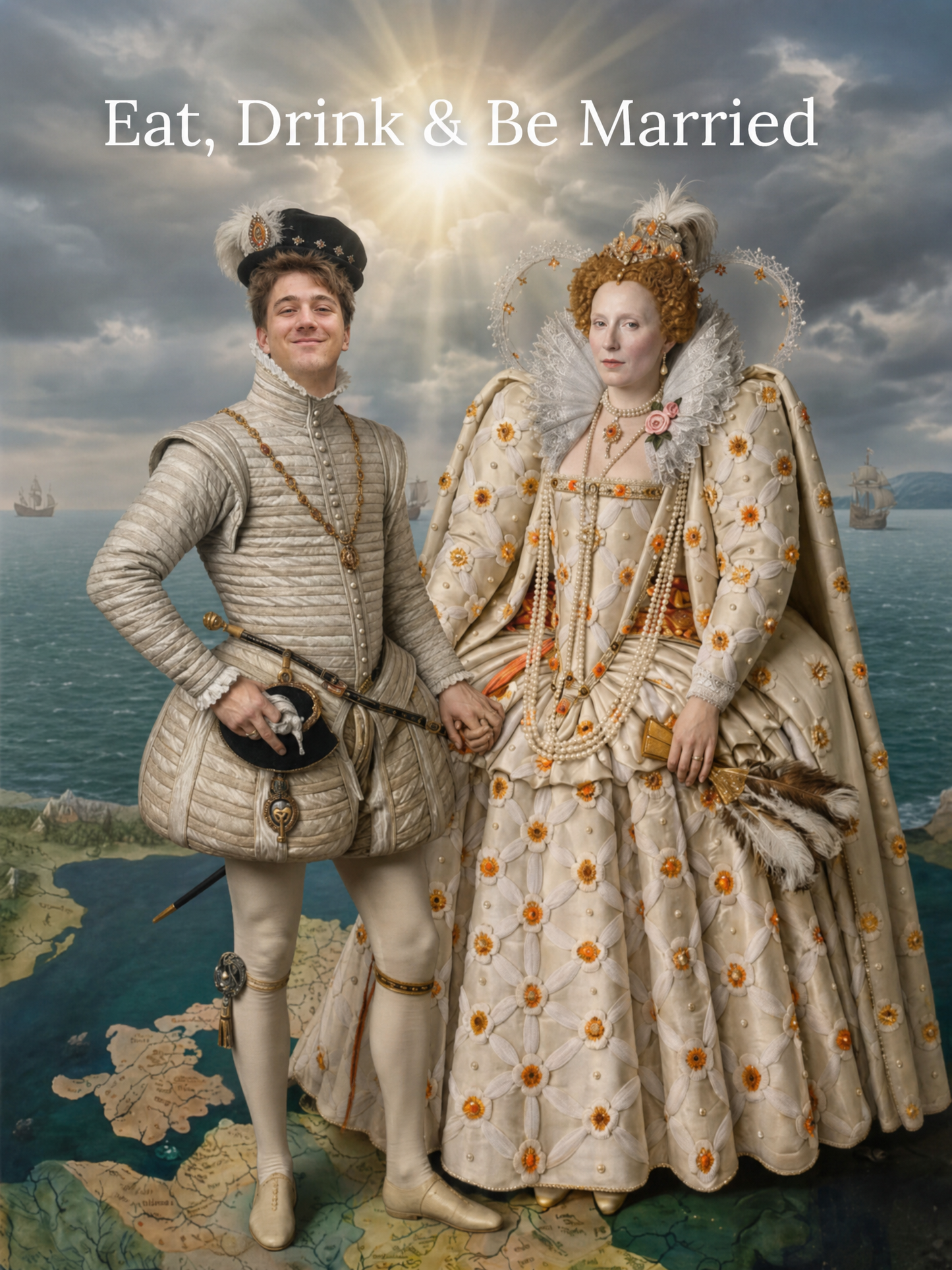 The Virgin Queen and Her Consort royal couple portrait