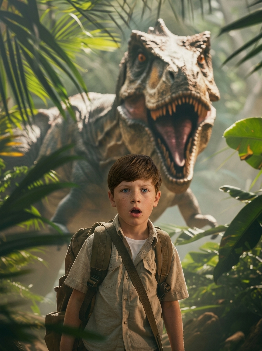 The Jurassic Park Adventurer boy portrait