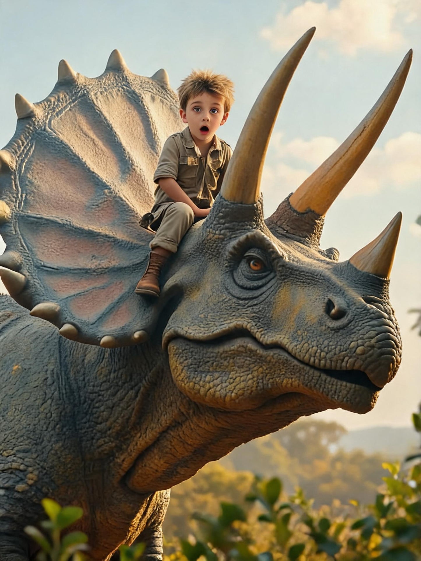 The Dino-Rider Adventurer boy portrait