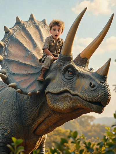 The Dino-Rider Adventurer boy portrait