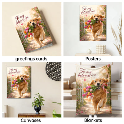 The Victorian Gentleman Golden Retriever portrait