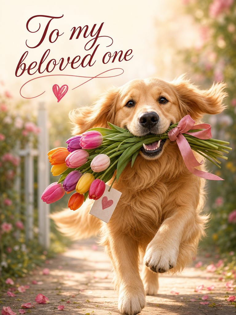 The Victorian Gentleman Golden Retriever portrait
