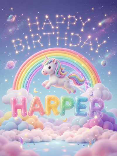 The Dreamland Unicorn Harper portrait