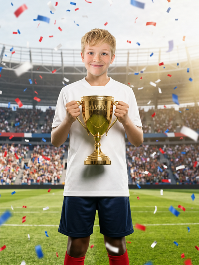 The Golden Cup Champion boy portrait