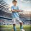 The Sky Blue Striker boy portrait