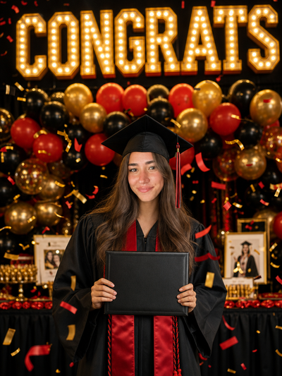 The Scholar of Tomorrow woman,graduation portrait