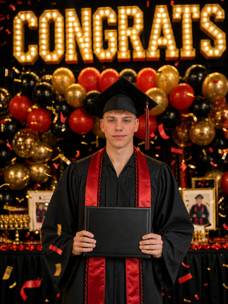 The Valedictorian man,graduation portrait