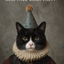 The Festive Jester cat royal portrait
