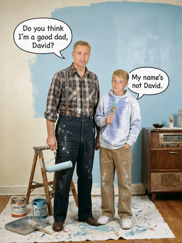 The American Gothic fatherday,family portrait