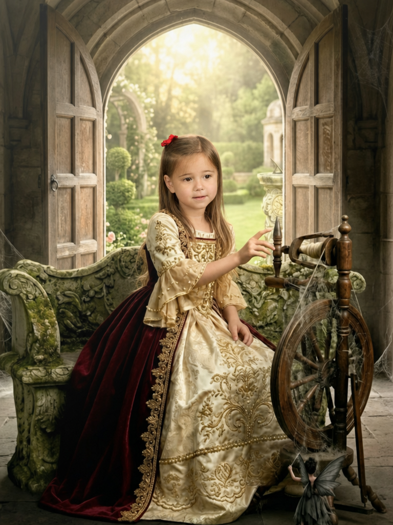 The Sleeping Beauty Princess girl portrait