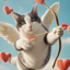The Cherub Cat portrait