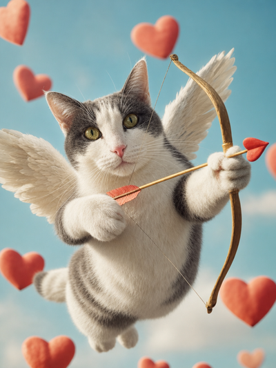 The Cherub Cat portrait