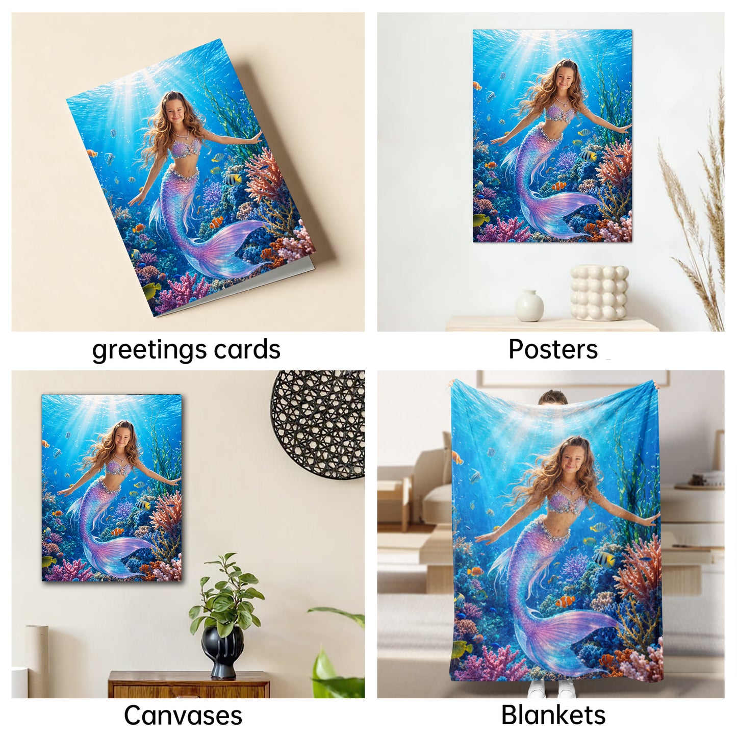 The Ocean Pearl Mermaid girl portrait
