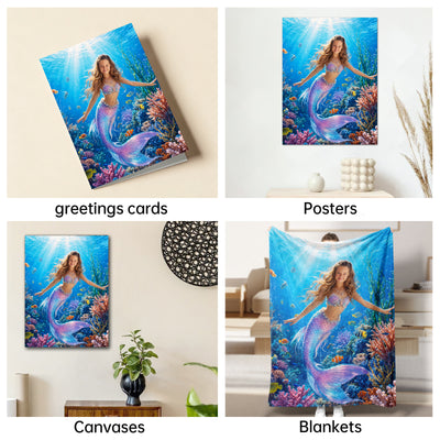 The Ocean Pearl Mermaid girl portrait