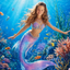 The Ocean Pearl Mermaid girl portrait