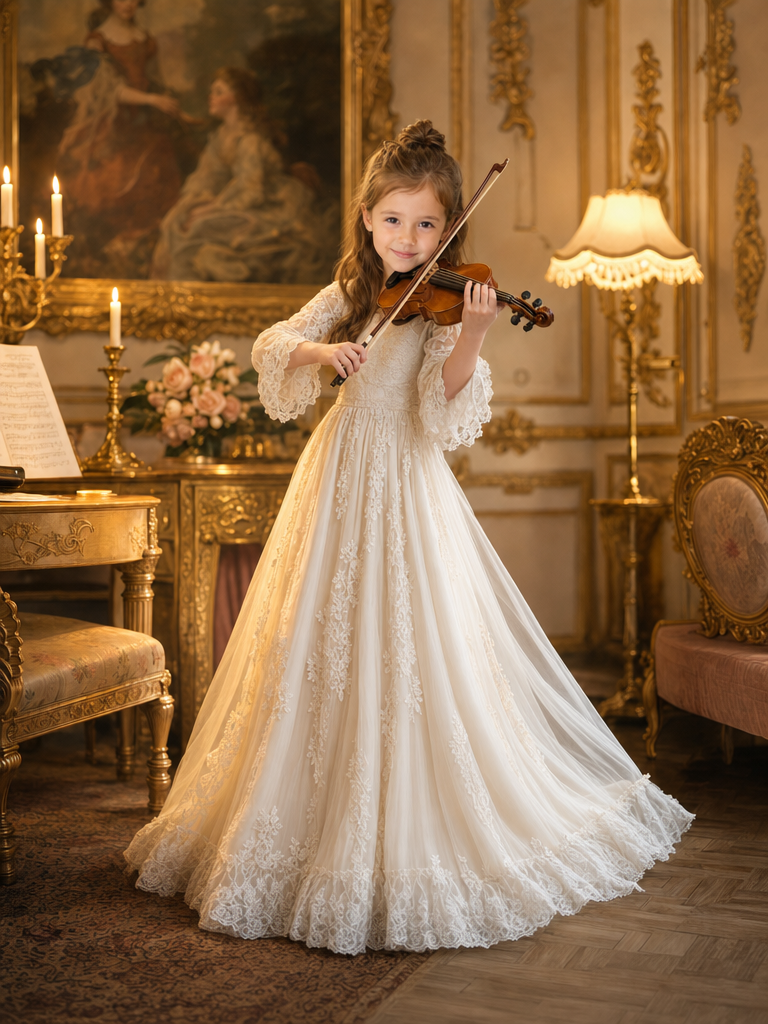 The Baroque Virtuosa girl portrait