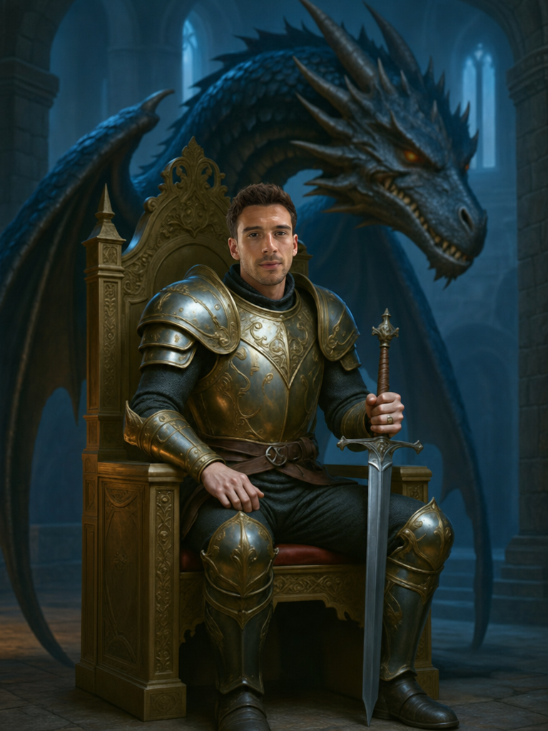 The Dragon Throne King man portrait