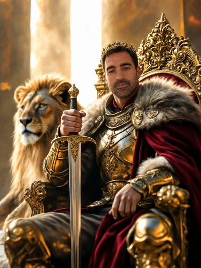 The Lionhearted King male royal portrait