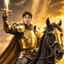The Golden Paladin man portrait