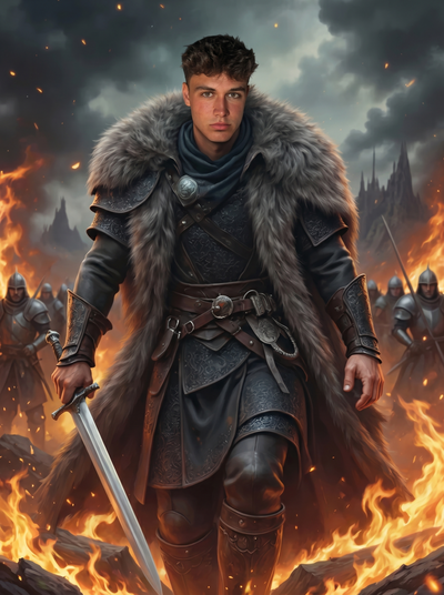 The Northern Wolf Lord male portrait