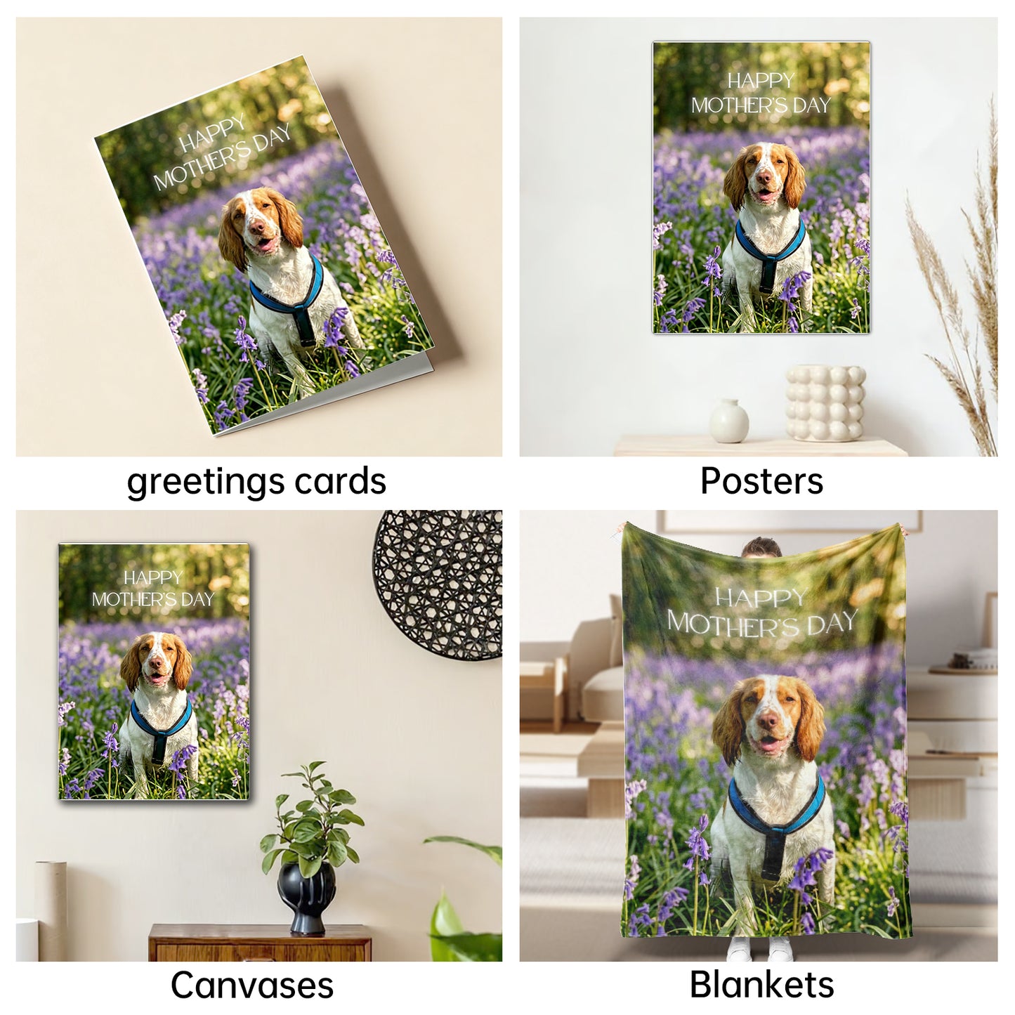 The Mother's Day Garden Herald custom dog portrait