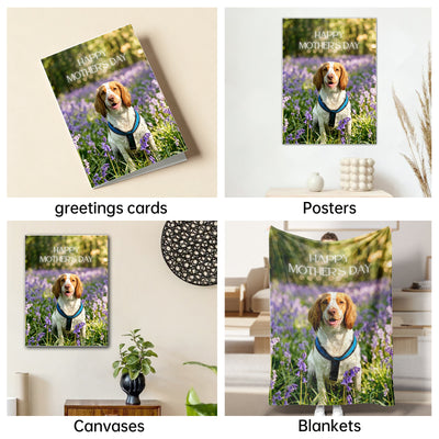 The Mother's Day Garden Herald custom dog portrait