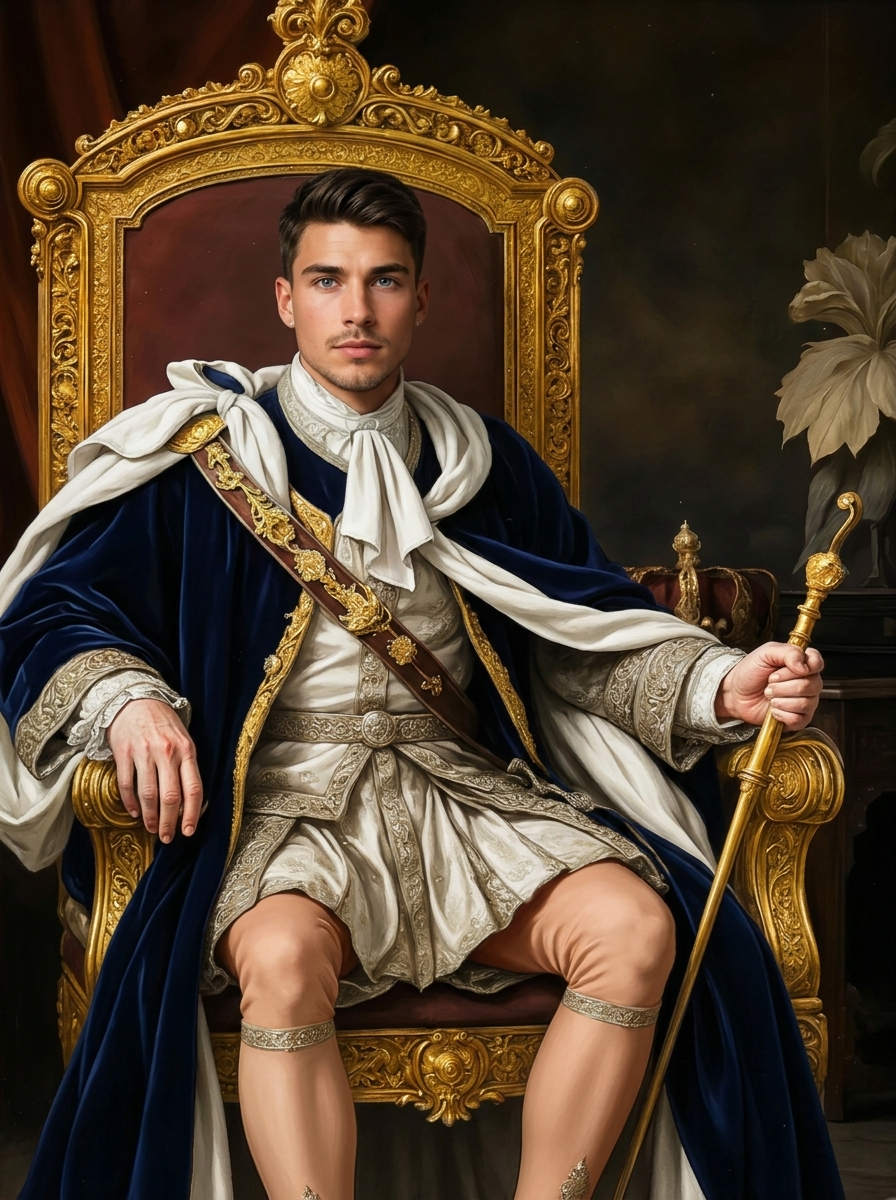 The Baroque Sovereign man,royal portrait