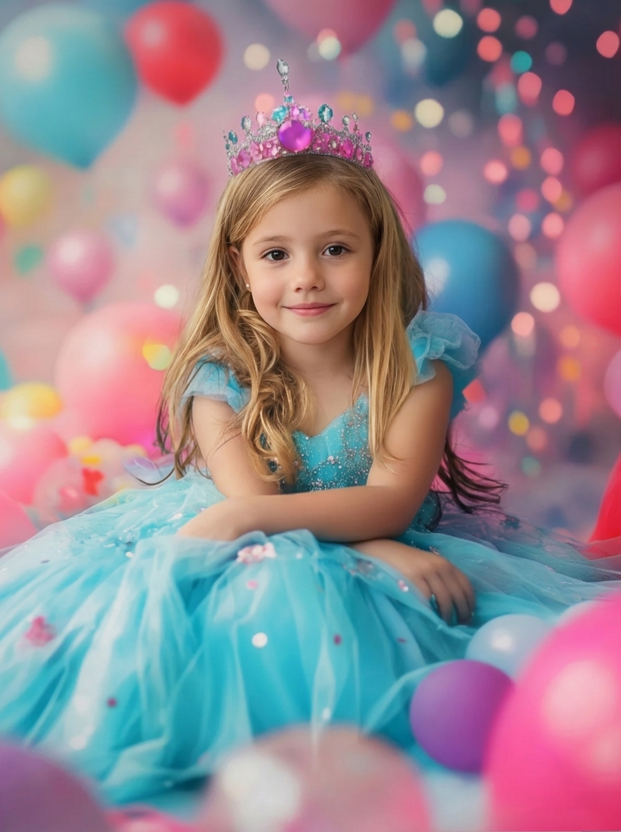 The Birthday Princess girl portrait