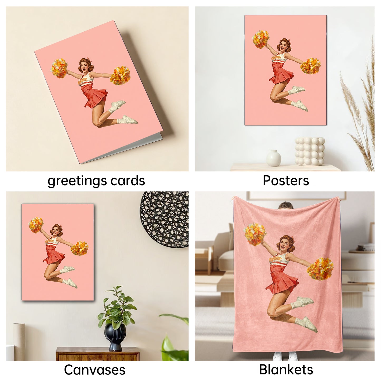 The Retro Cheerleader woman portrait