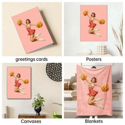 The Retro Cheerleader woman portrait