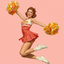 The Retro Cheerleader woman portrait