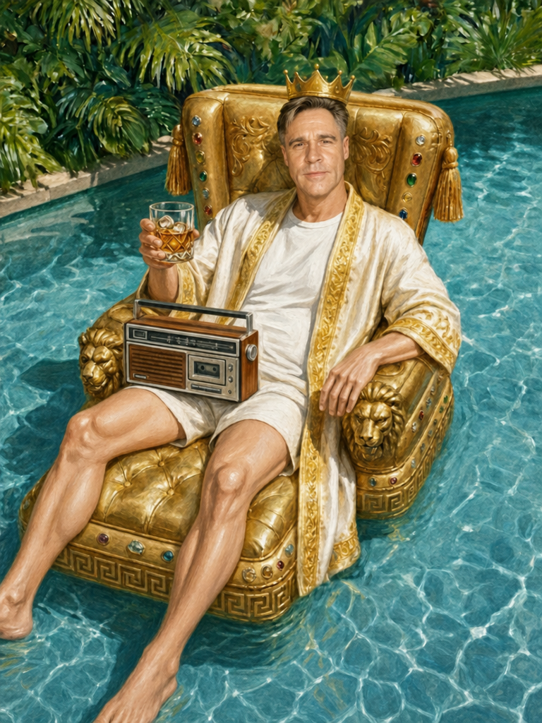 The Poolside Emperor man portrait
