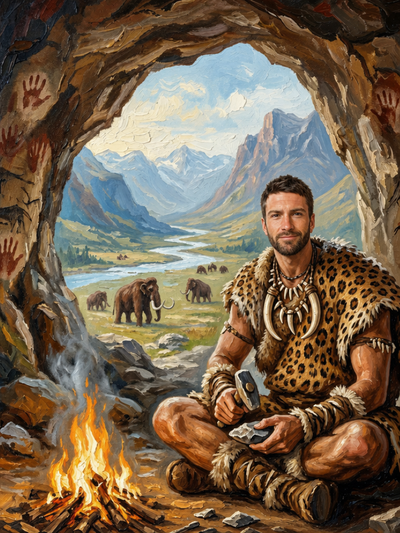 The Caveman man portrait