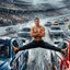 The NASCAR Split man portrait