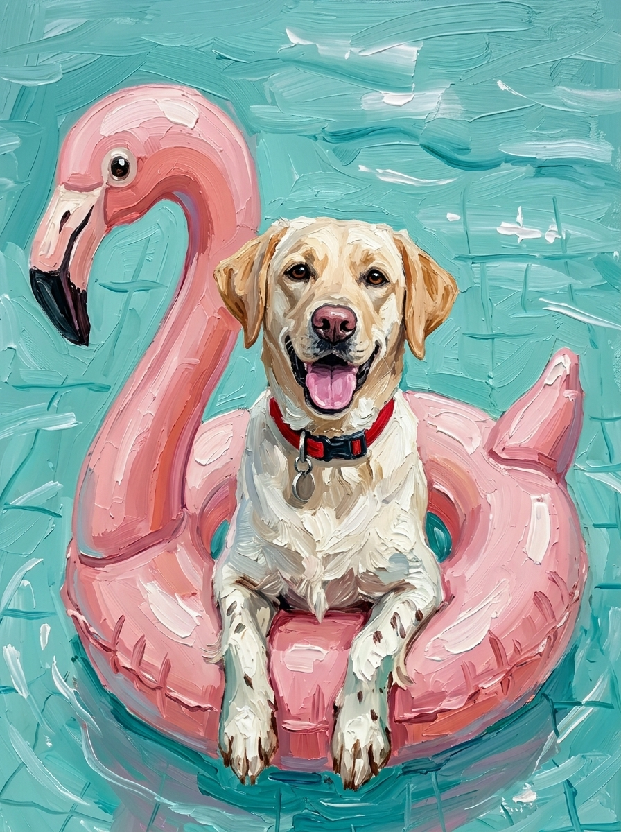 The Summer Viscount Labrador portrait
