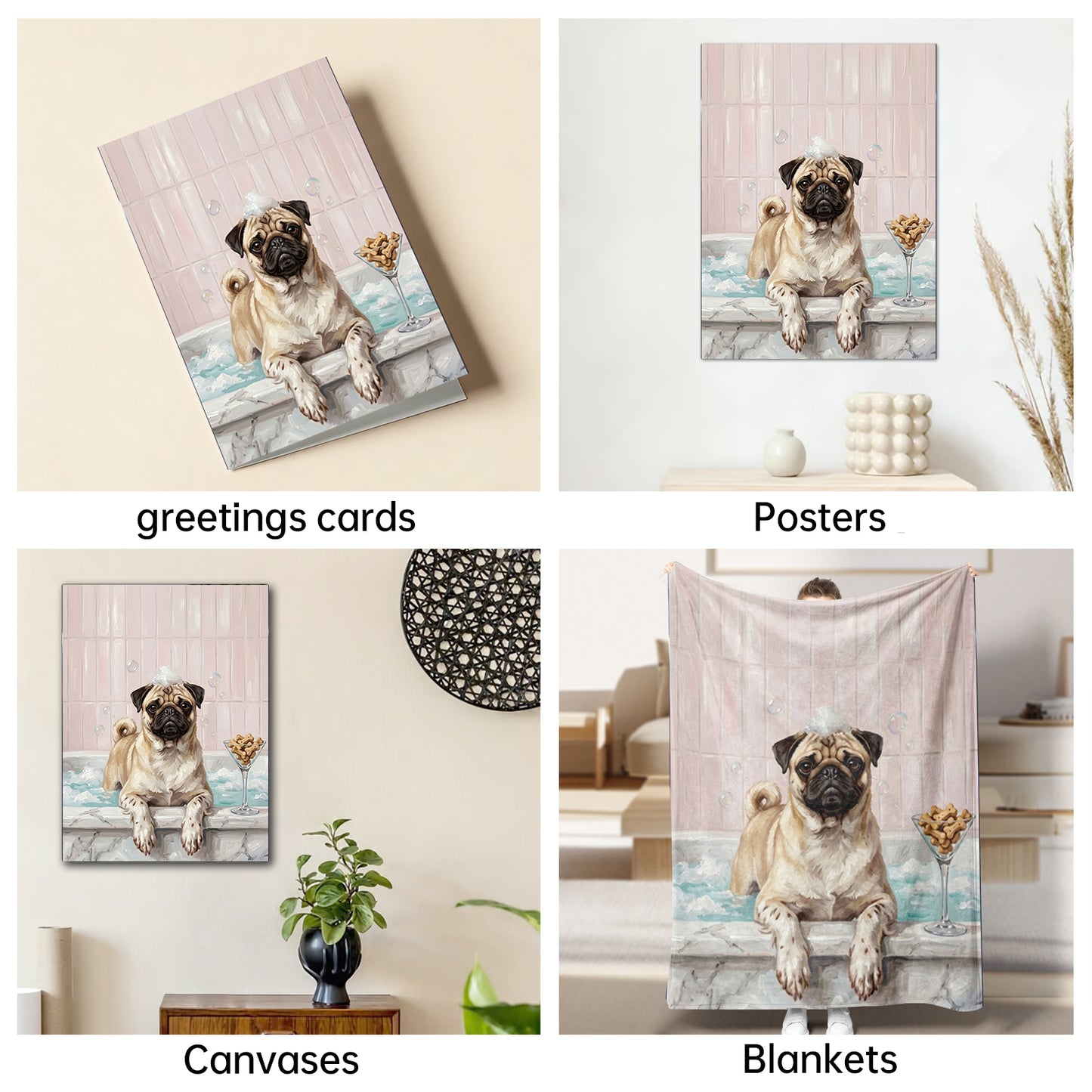 The Roman Emperor Pug portrait