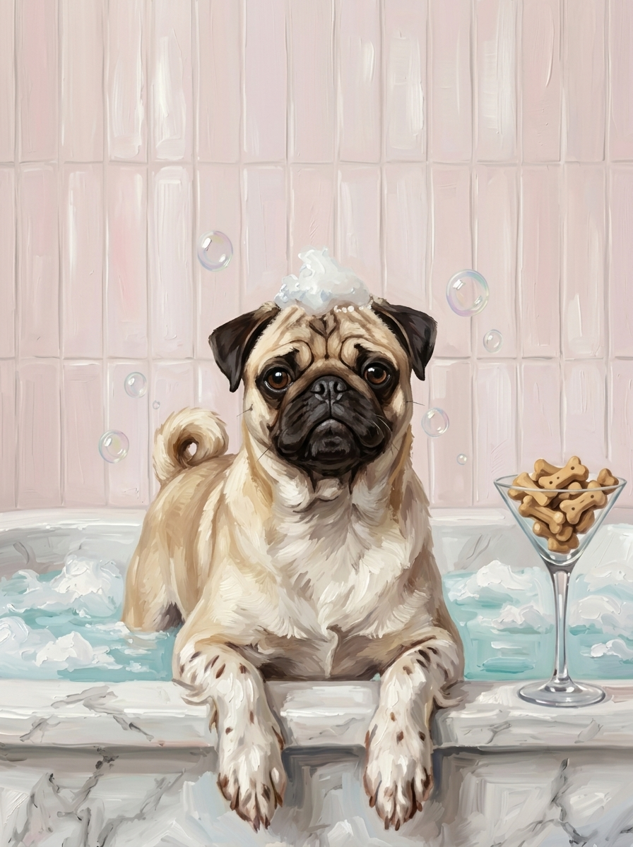 The Roman Emperor Pug portrait