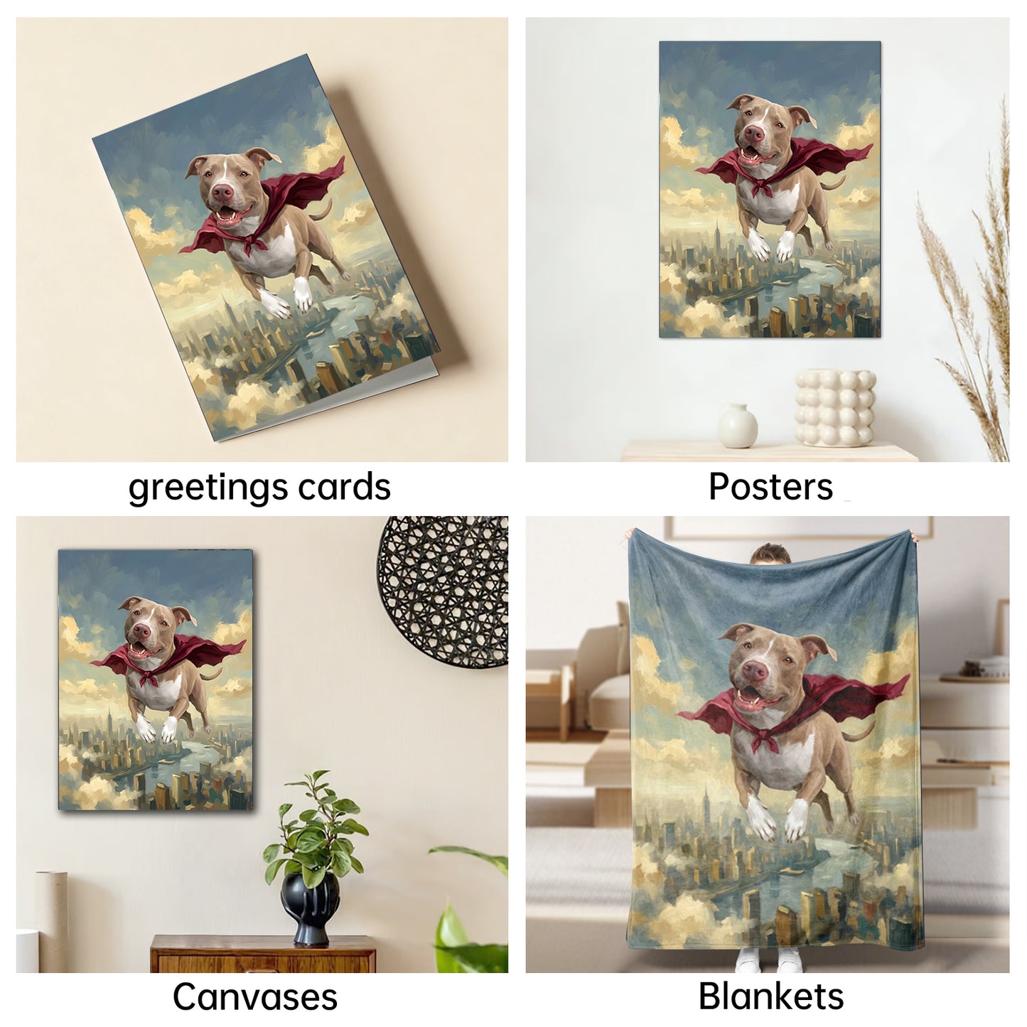 The Crimson Guardian Pit Bull portrait