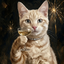 The New Year's Eve Toast Cat portrait