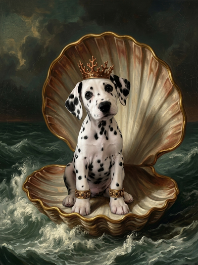 The Birth of Venus Dalmatian portrait