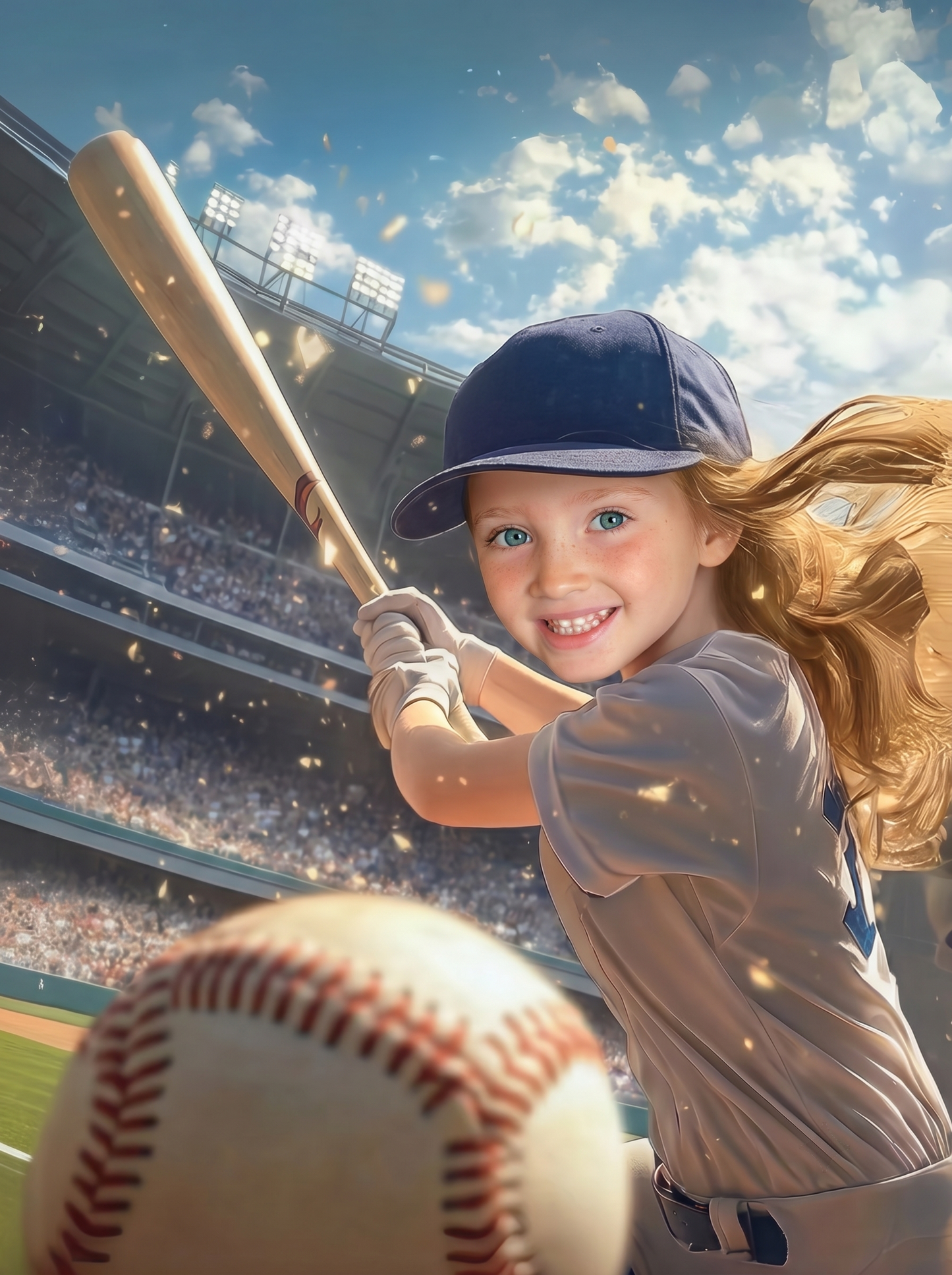The Home Run Hero girl portrait
