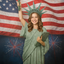 The Statue of Liberty woman portrait