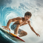 The Barrel-Riding Surfer male portrait