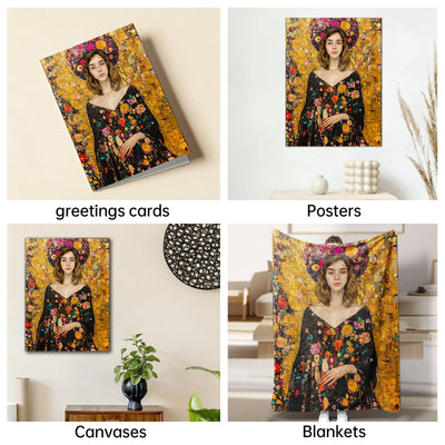 The Klimt Muse woman portrait